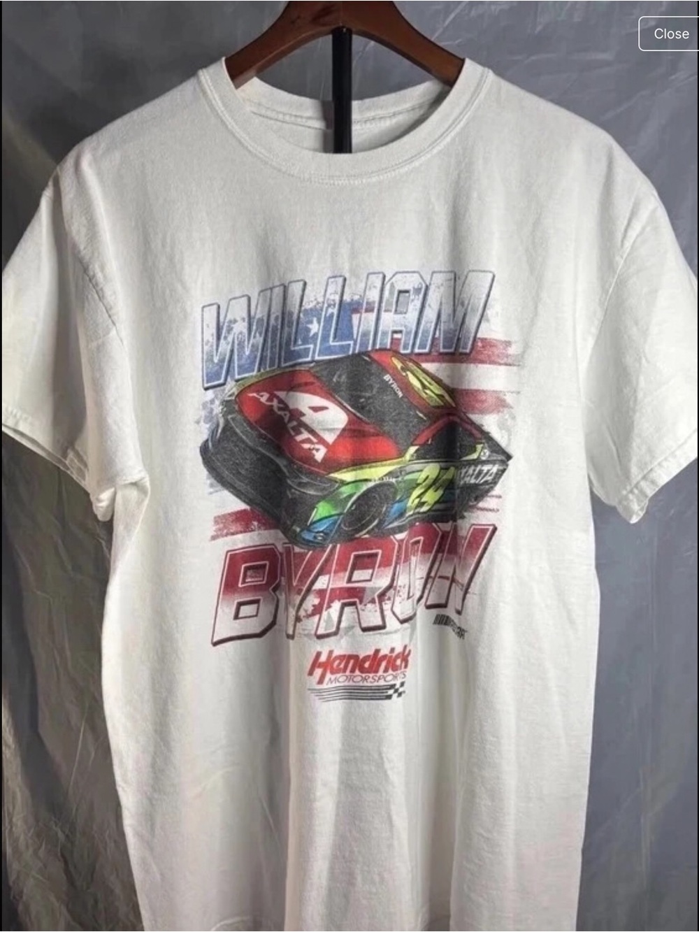 Nascar William Byron White Short Sleeve Racing Graphic Tee